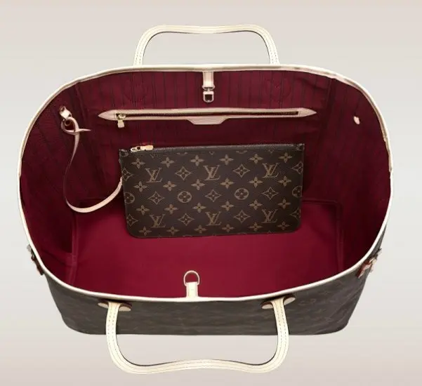 2014 new monogram neverfull gm red with pochette m40991 6