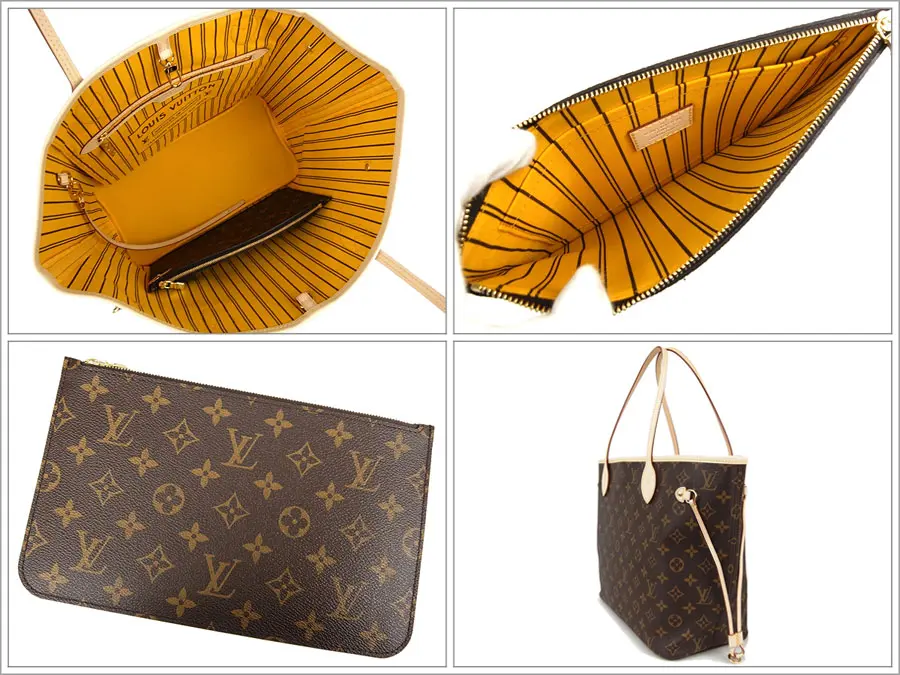 2014 new monogram neverfull gm yellow with pochette m40992 6
