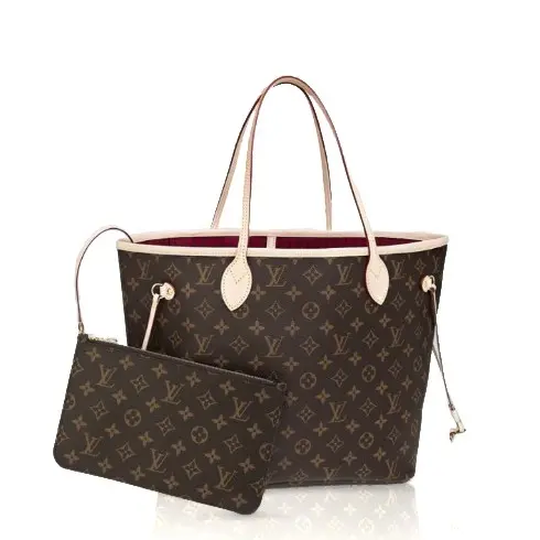 2014 new monogram neverfull mm red with pochette m40996 1