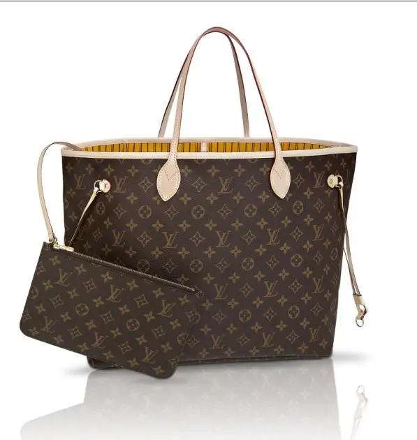 2014 new monogram neverfull mm yellow with pochette m40997 1