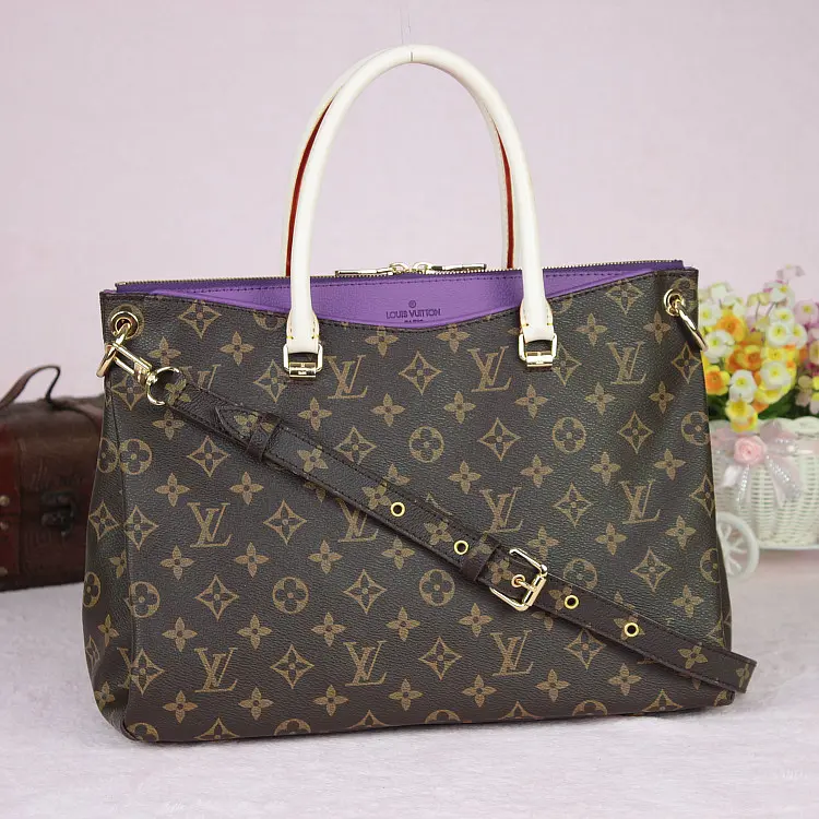 2014 pallas monogram canvas handbag purple m41059 1