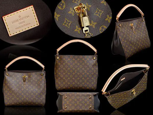 2015 gaia monogram hobo handbag noir m41621 2