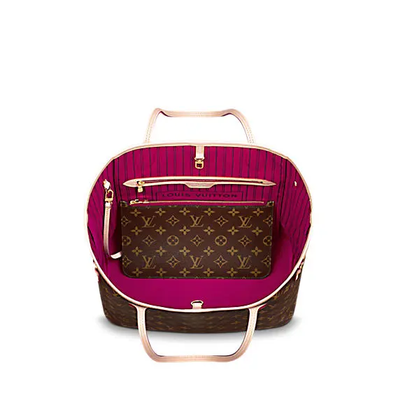 2015 monogram neverfull mm with pochette pivoine m41178 2 2015 monogram neverfull mm with pochette pivoine m41178 2