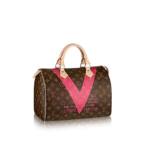 2015 summer monogram v speedy 30 handbag pink m41533 1
