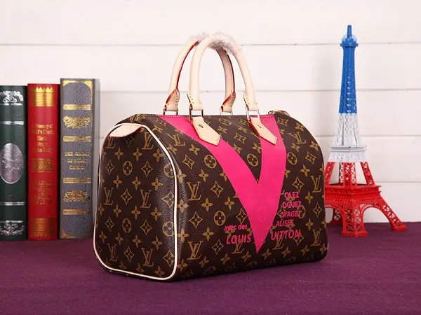 2015 summer monogram v speedy 30 handbag pink m41533 5