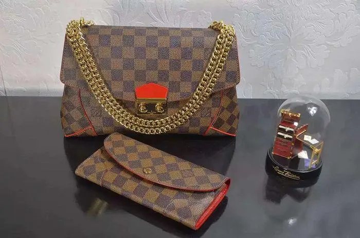 2016 damier canvas caissa clutch cherry n41596 4 2016 damier canvas caissa clutch cherry n41596 4