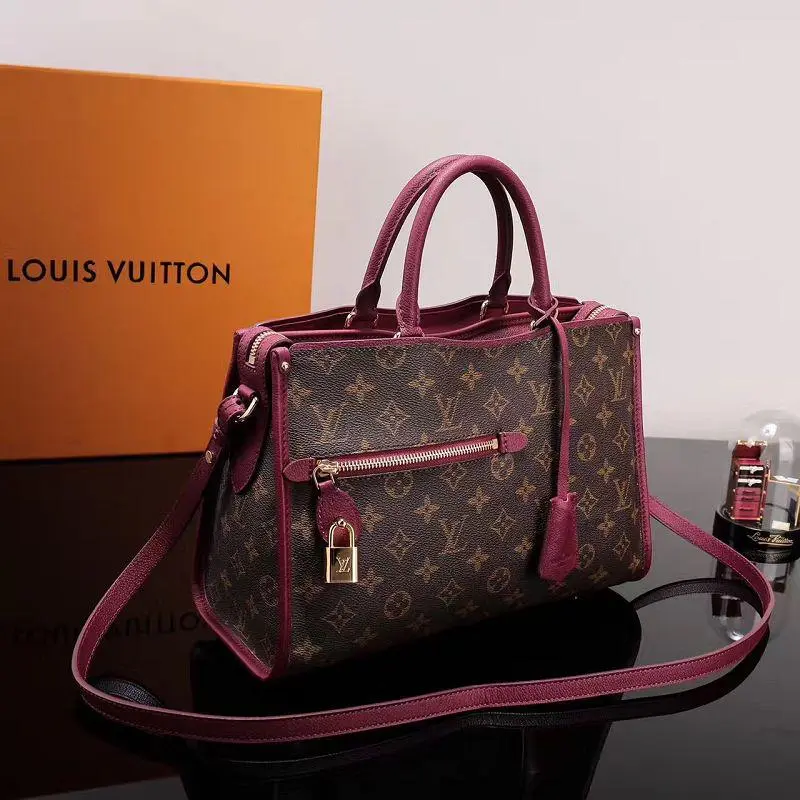 2017 fall premium monogram popincourt bag mm deep red m43462 5