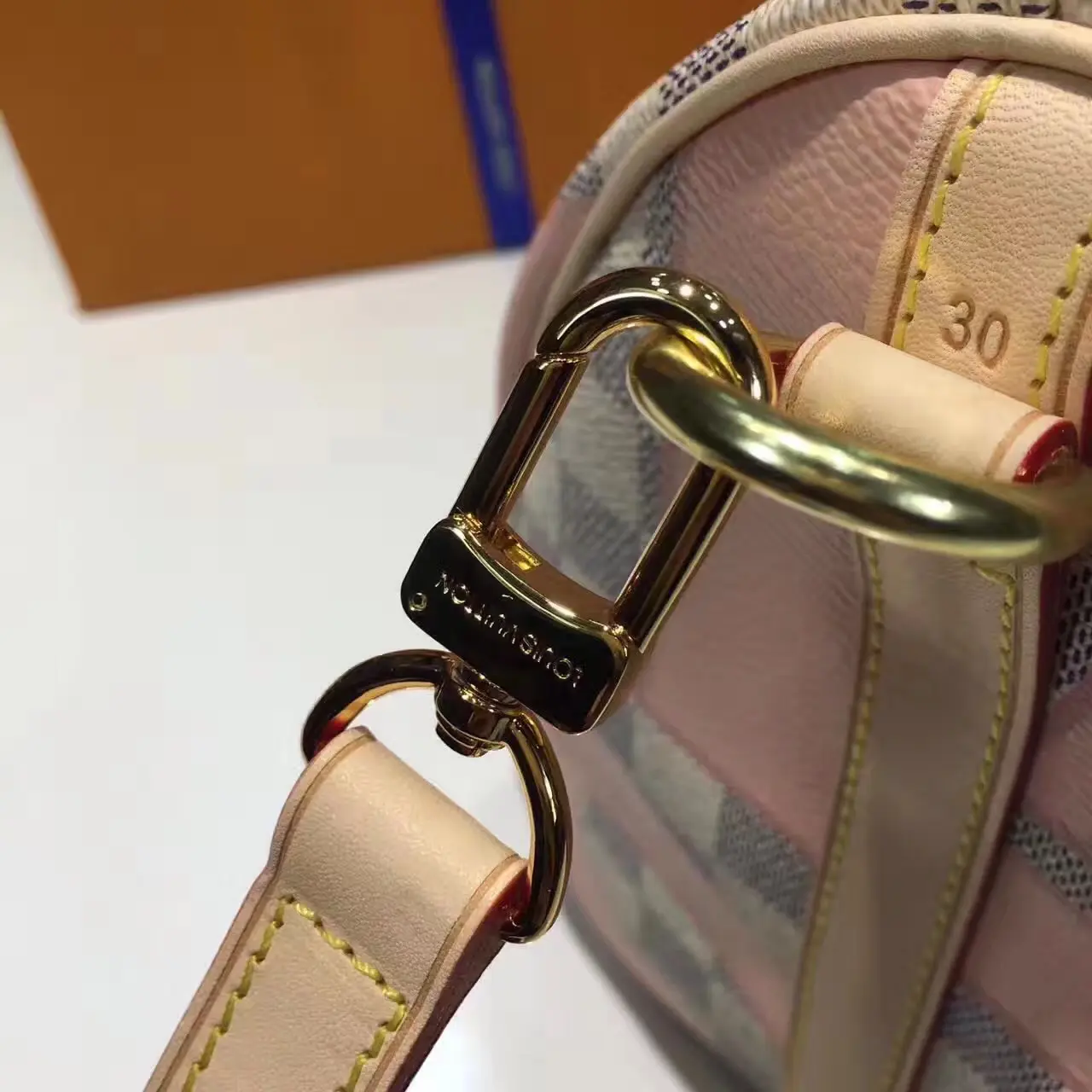 2017 premium damier azur speedy bandouliere 30 n41052 3