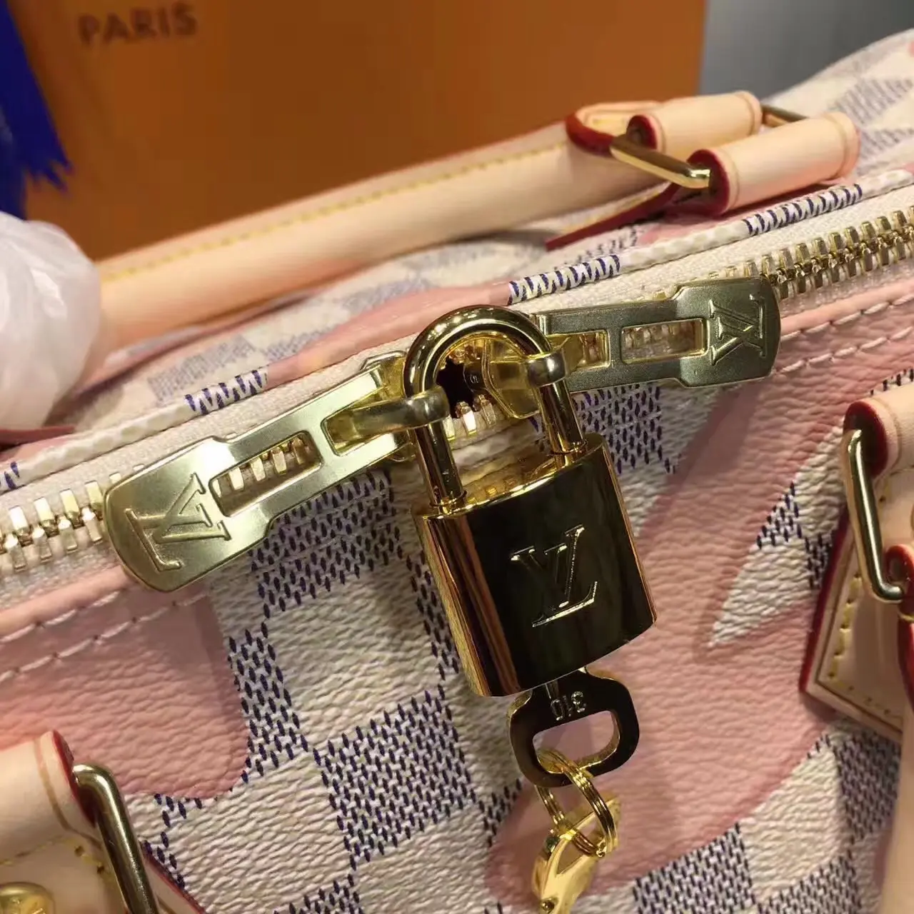 2017 premium damier azur speedy bandouliere 30 n41052 6