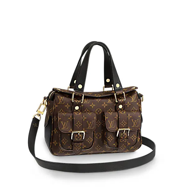 2017 premium monogram canvas manhattan bag black m44207 1