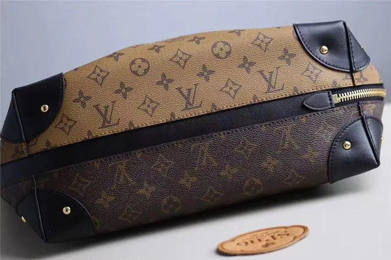 2017 premium monogram canvas triangle softy handbag brown m44130 1 7