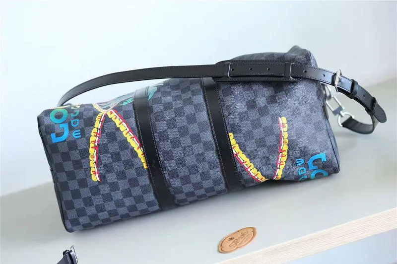 2018 keepall bandouliere 45 damier cobalt canvas n50002 4