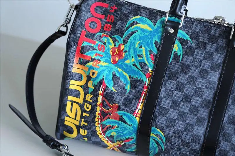 2018 keepall bandouliere 45 damier cobalt canvas n50002 5