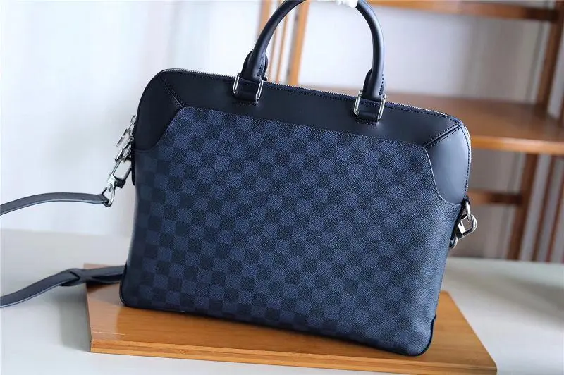 2018 men oliver briefcase damier cobalt canvas n51199 2