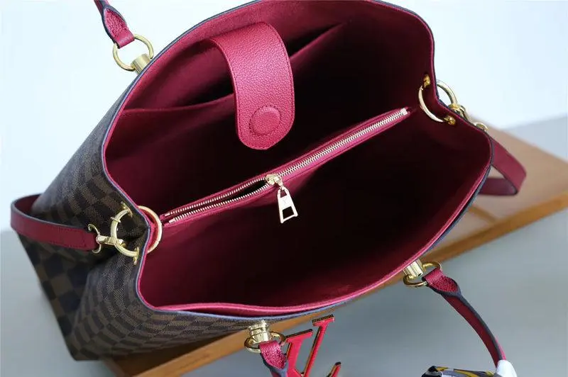 2018 premium damier ebene canvas lv riverside lie de vin n40052 2