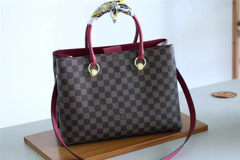 2018 premium damier ebene canvas lv riverside lie de vin n40052 4