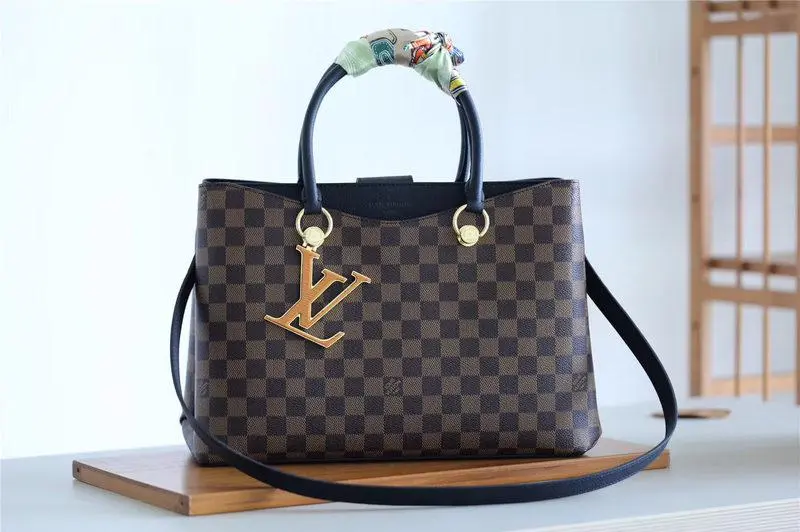 2018 premium damier ebene canvas lv riverside noir n40050 3