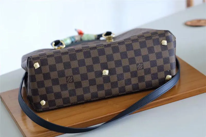 2018 premium damier ebene canvas lv riverside noir n40050 6