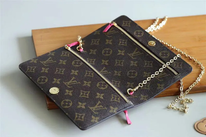 2018 premium monogram canvas pochette weekend clutch m62456 6