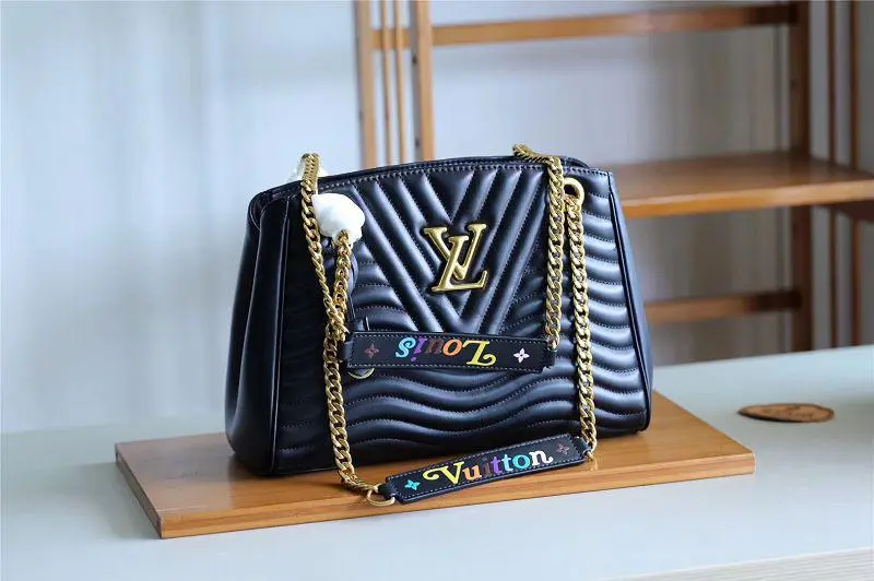 2018 premium new wave chain tote deep black noir m51496 1 2018 premium new wave chain tote deep black noir m51496 1