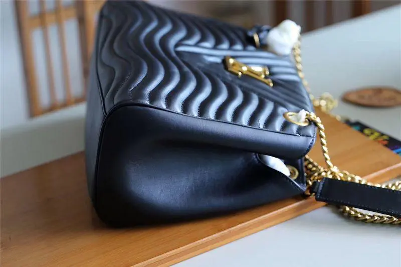 2018 premium new wave chain tote deep black noir m51496 5 2018 premium new wave chain tote deep black noir m51496 5