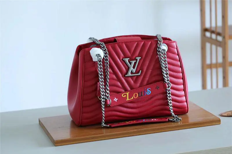 2018 premium new wave chain tote scarlet red ecarlate m51497 1 2018 premium new wave chain tote scarlet red ecarlate m51497 1