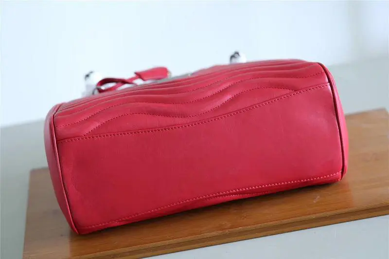 2018 premium new wave chain tote scarlet red ecarlate m51497 5