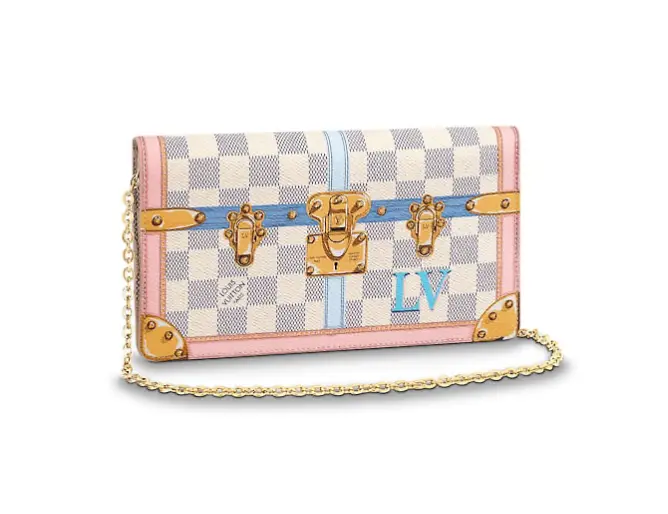 2018 premium resort damier azur pochette weekend clutch n60108 1
