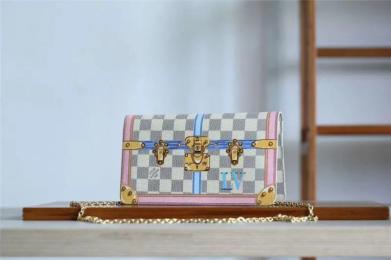 2018 premium resort damier azur pochette weekend clutch n60108 2