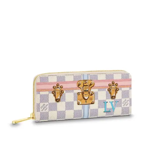 2018 premium summer damier azur clemence wallet n60109 1