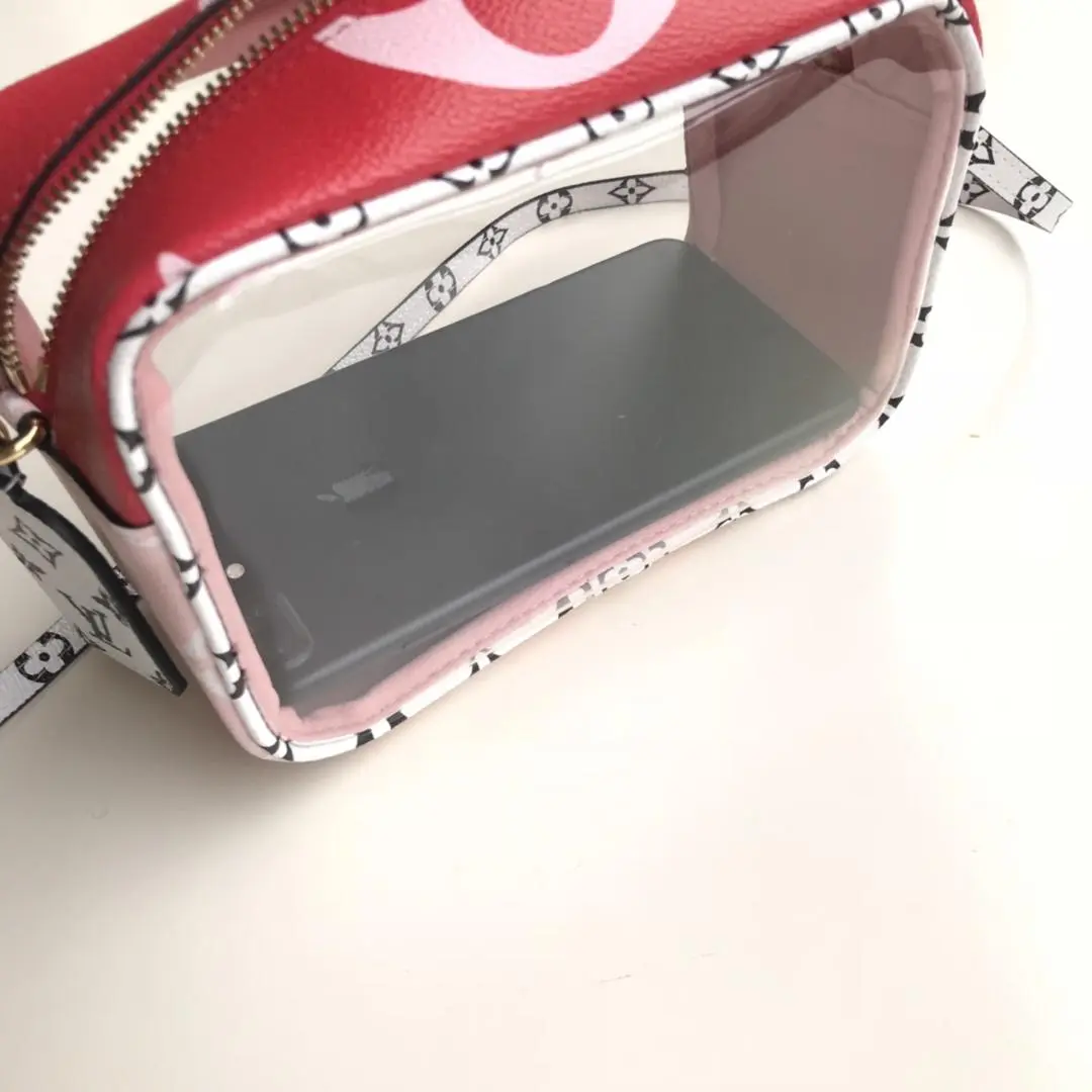 2019 giant mini monogram canvas beach pouch red m67601 5