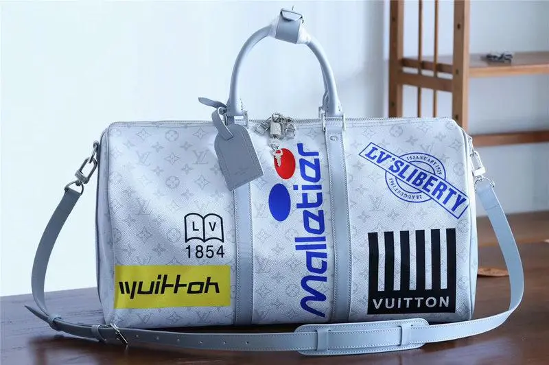 2019 historic monogram canvas keepall bandouliere 50 white m44643 5