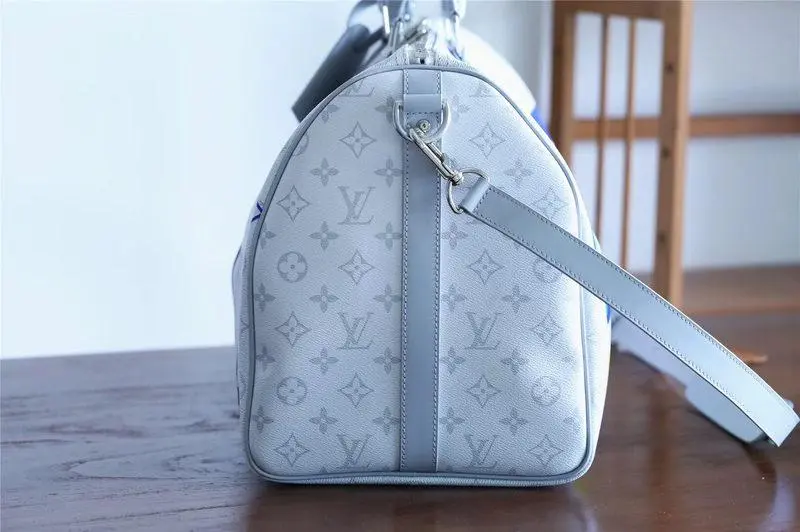 2019 historic monogram canvas keepall bandouliere 50 white m44643 6