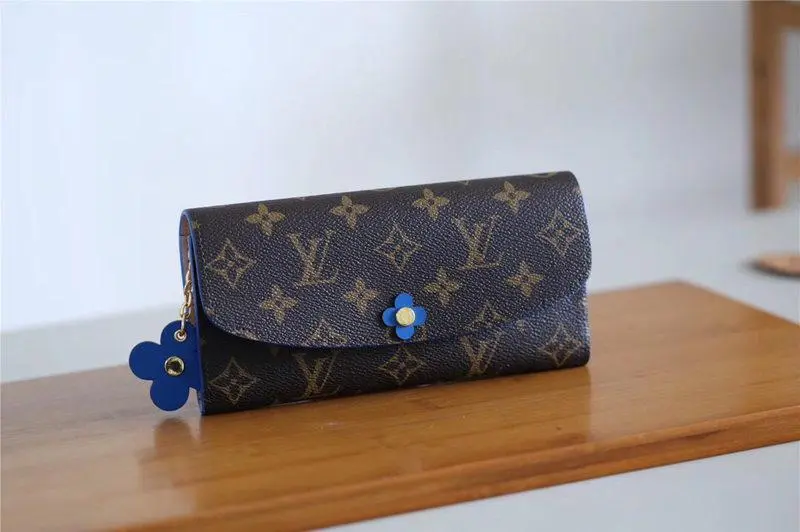 2019 monogram canvas emilie wallet bleu jean m63895 2