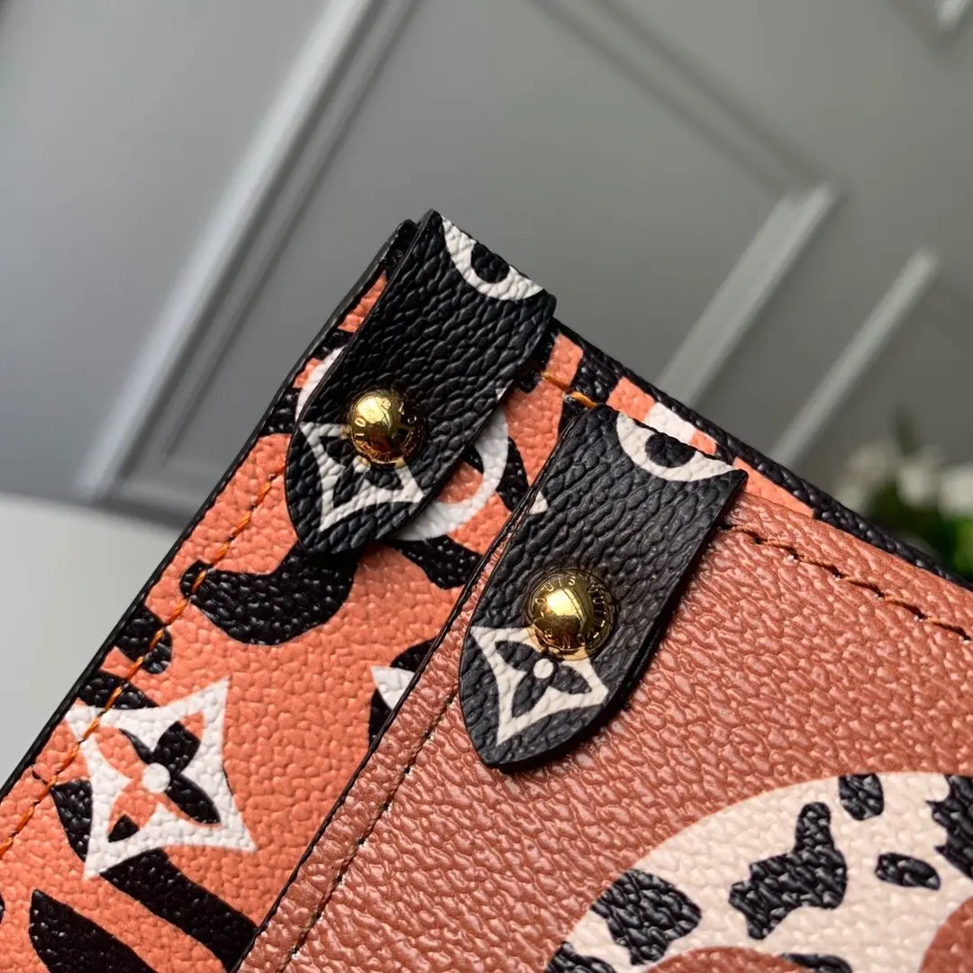 2019 monogram motif onthego tote bag brown m44675 brown 2