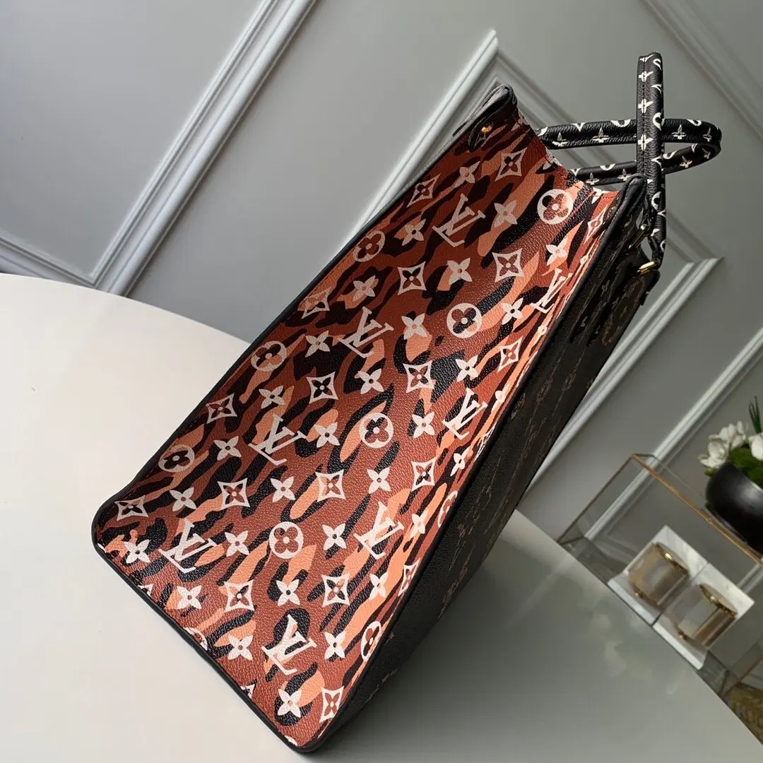 2019 monogram motif onthego tote bag brown m44675 brown 4