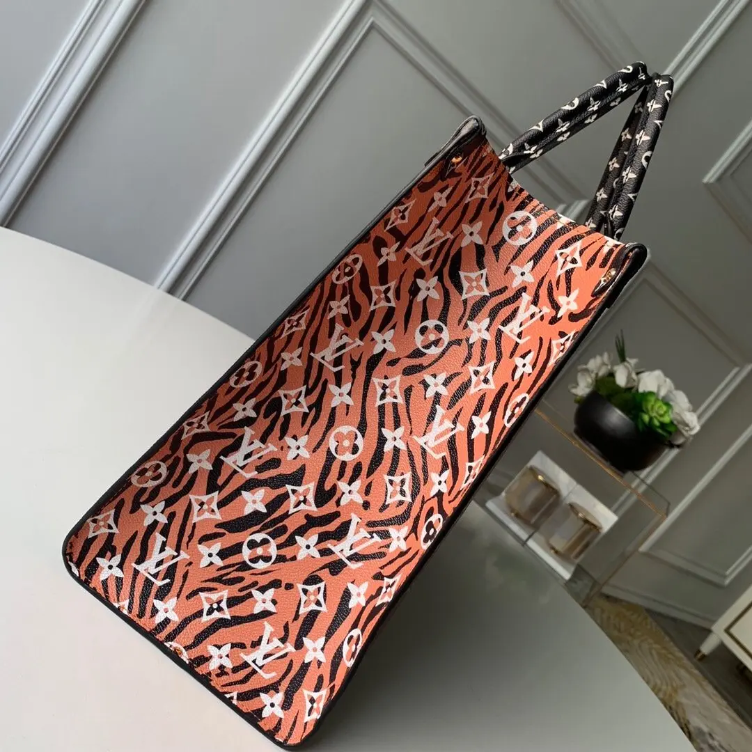 2019 monogram motif onthego tote bag brown m44675 brown 5