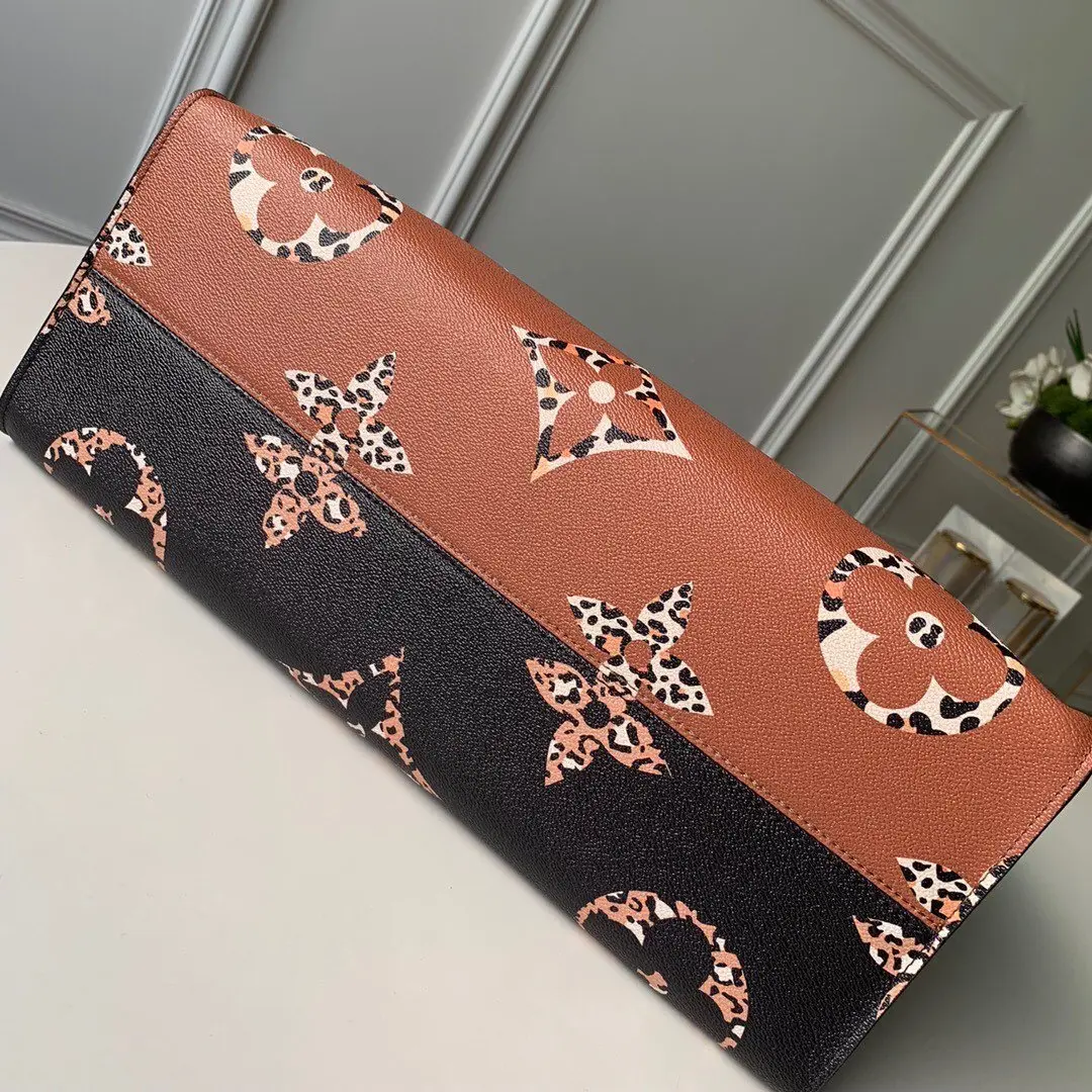 2019 monogram motif onthego tote bag brown m44675 brown 6