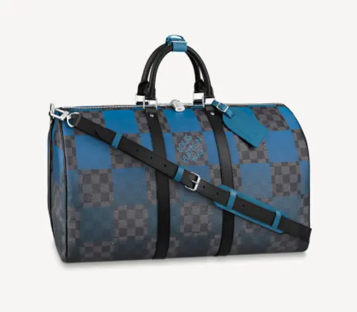 blue damier graphite giant keepall bandouliere 50 n40410 1 blue damier graphite giant keepall bandouliere 50 n40410 1
