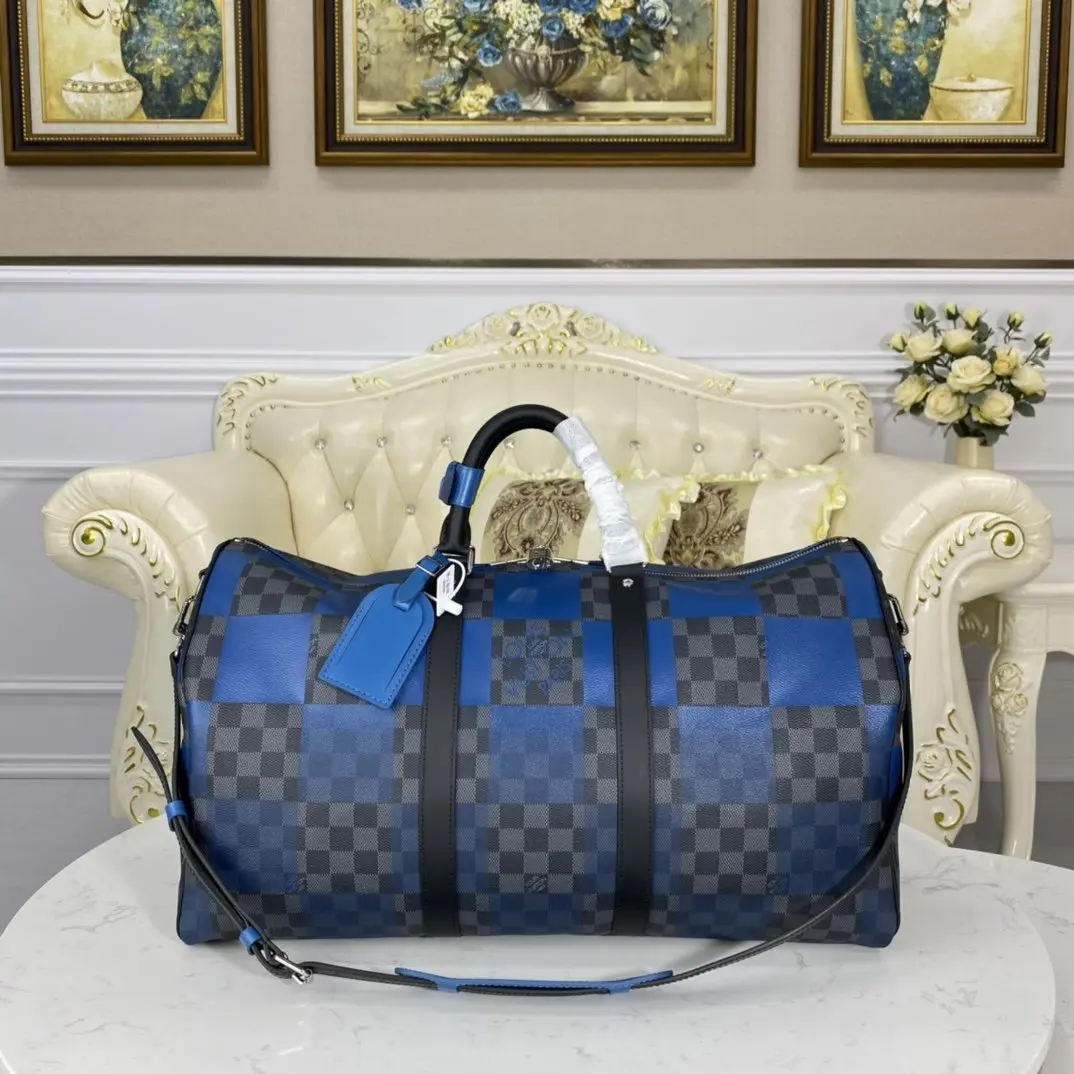 blue damier graphite giant keepall bandouliere 50 n40410 3