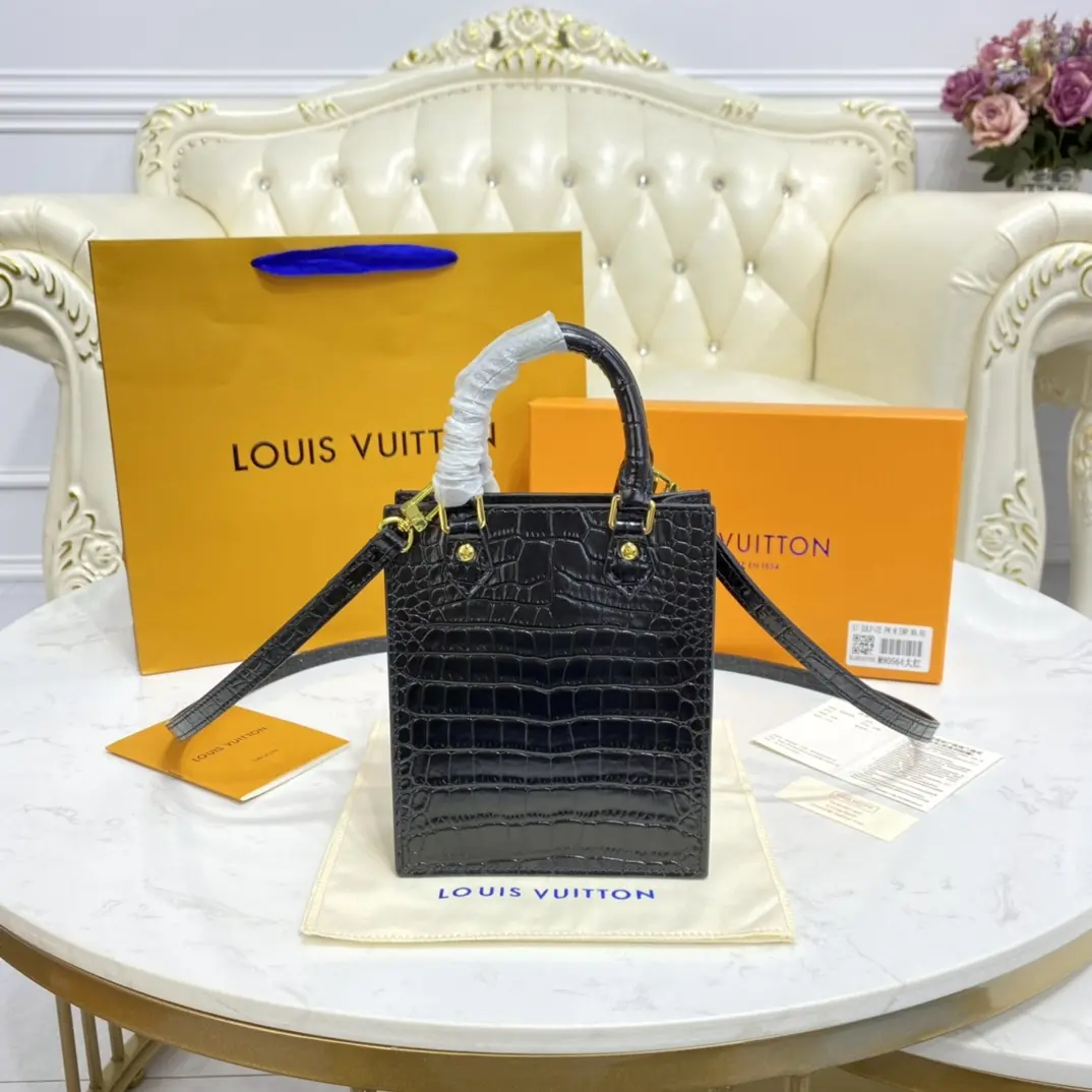 brilliant alligator leather petit sac plat bag black n99487 black 1 brilliant alligator leather petit sac plat bag black n99487 black 1