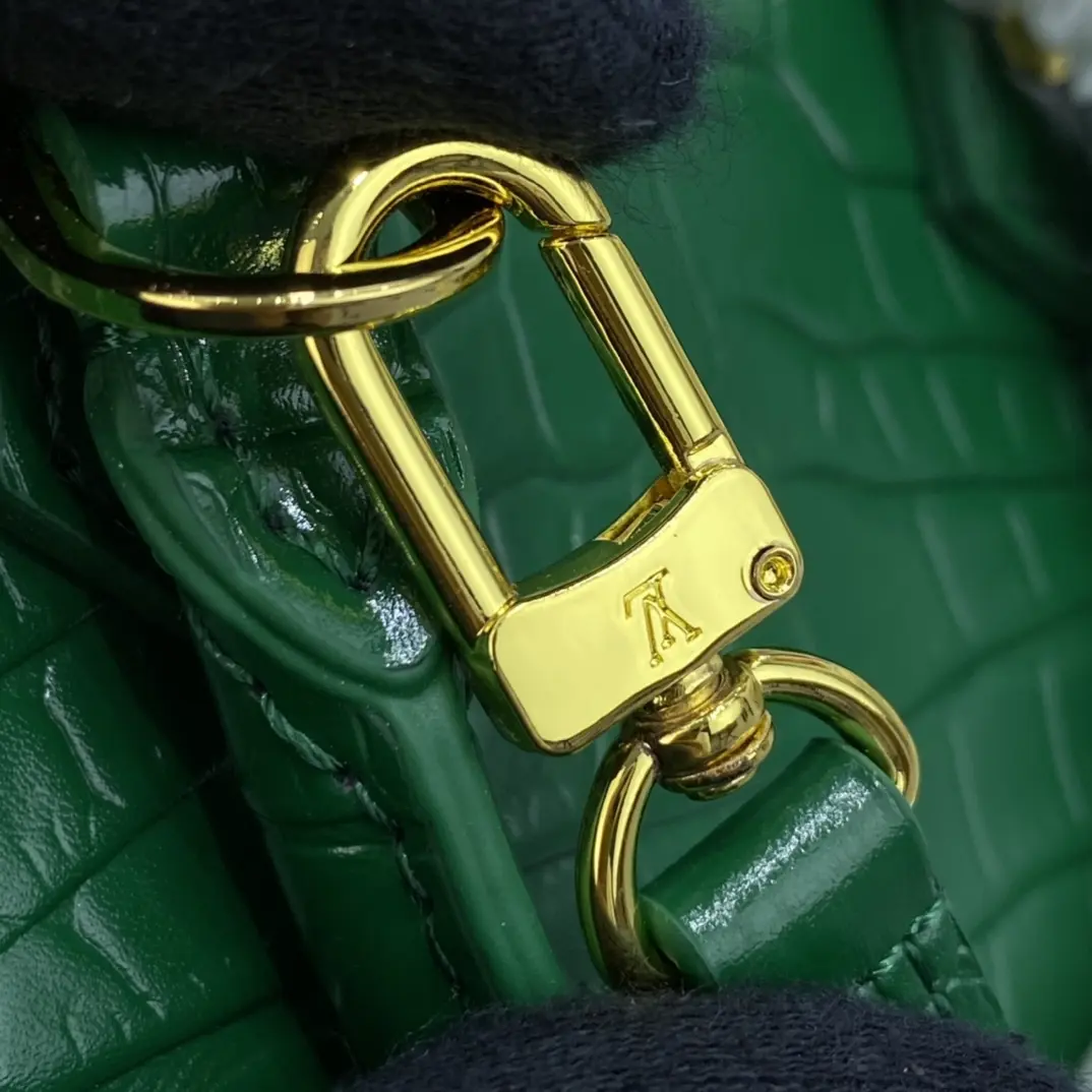 brilliant alligator leather petit sac plat bag green n99487 green 2
