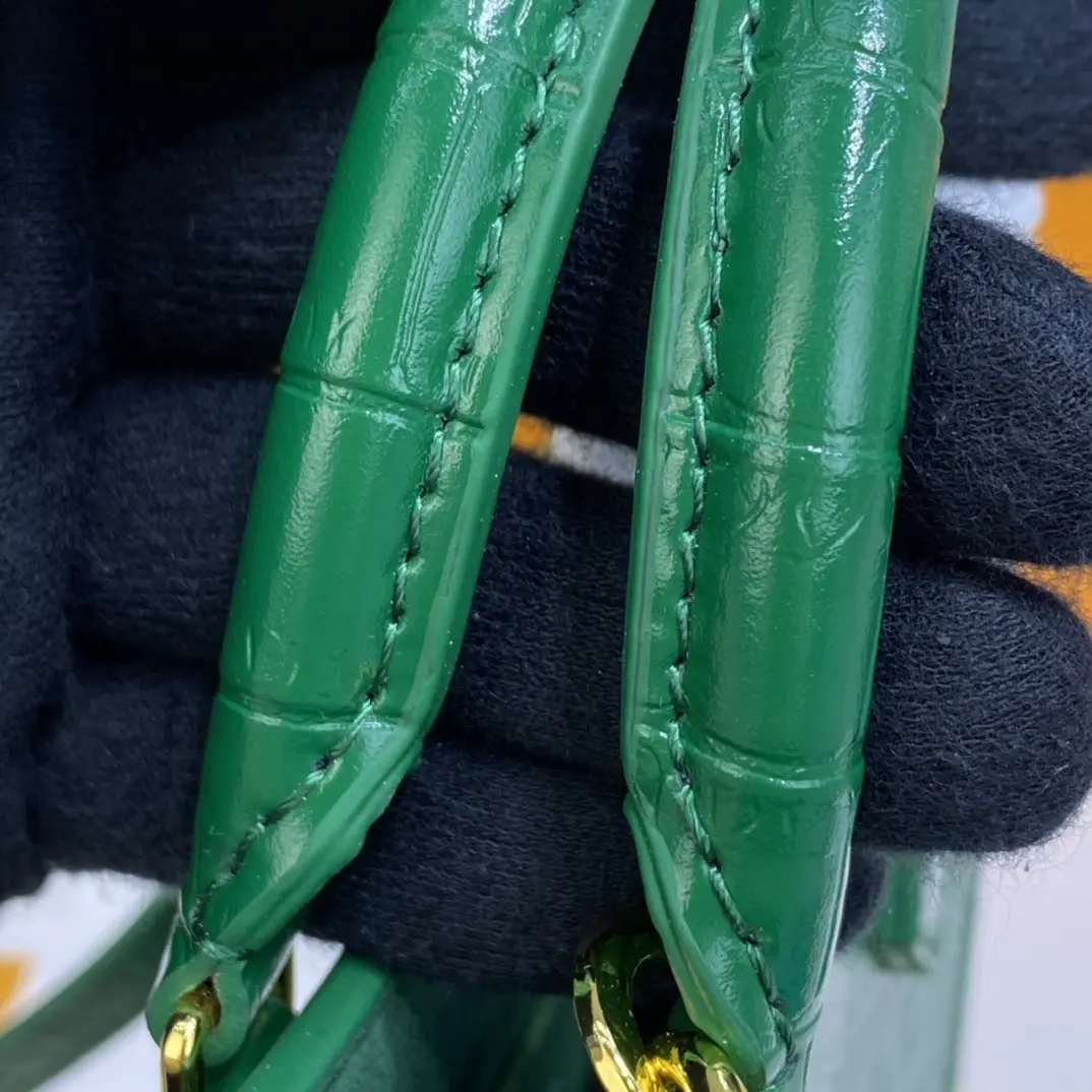 brilliant alligator leather petit sac plat bag green n99487 green 8