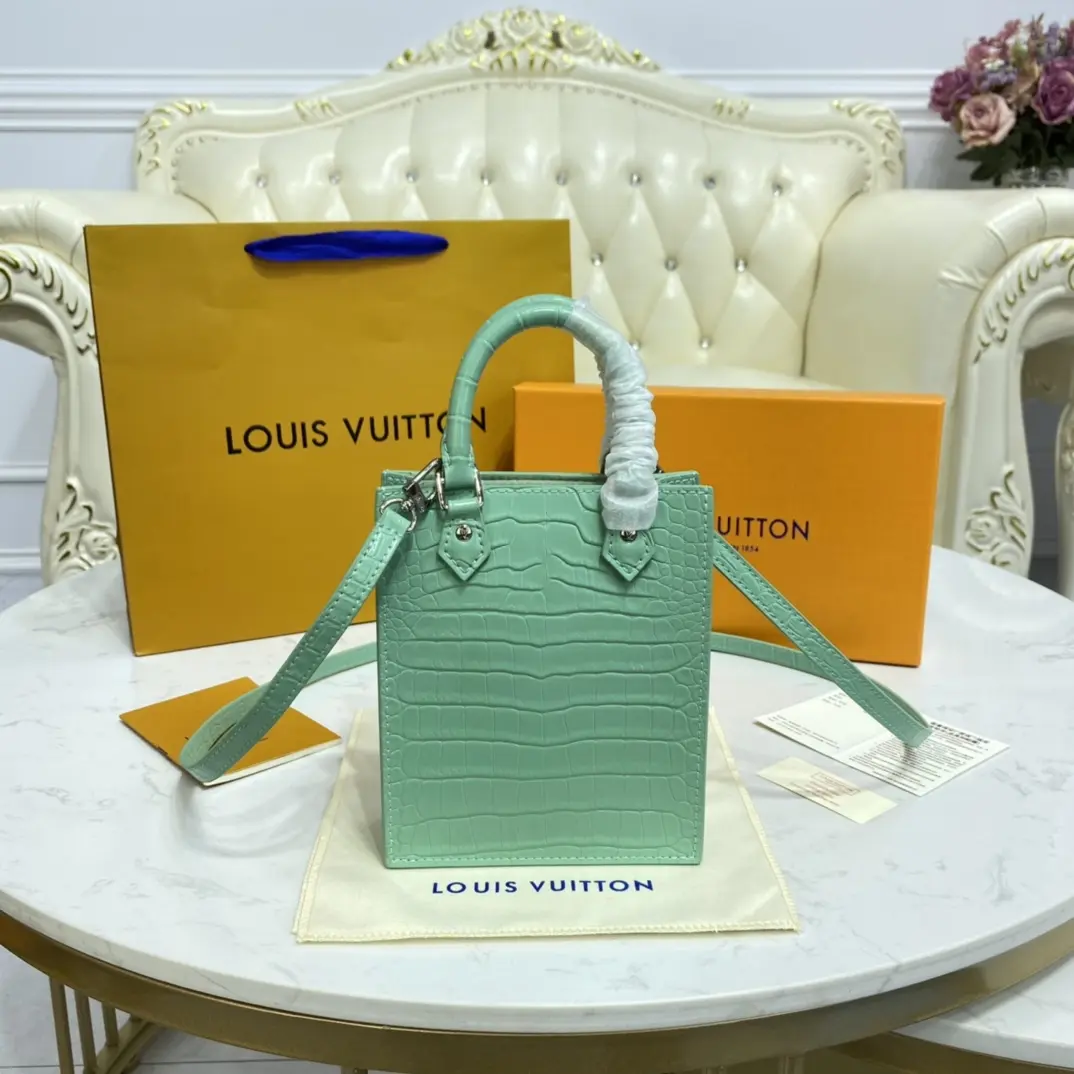 brilliant alligator leather petit sac plat bag n99487 2