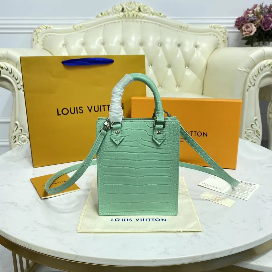 brilliant alligator leather petit sac plat bag n99487 3
