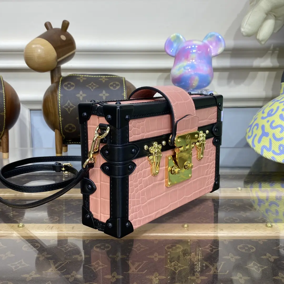 crocodilian leather petite malle n96643 9