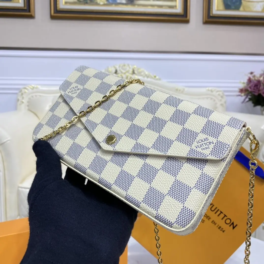 damier azur canvas pochette felicie n63106 4