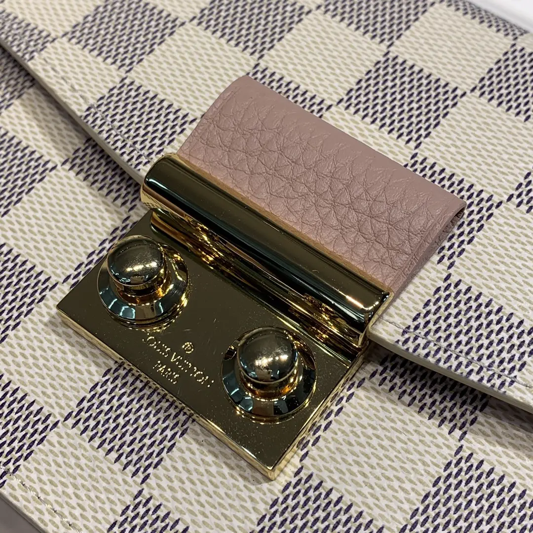 damier azur croisette chain wallet rose n60357 2