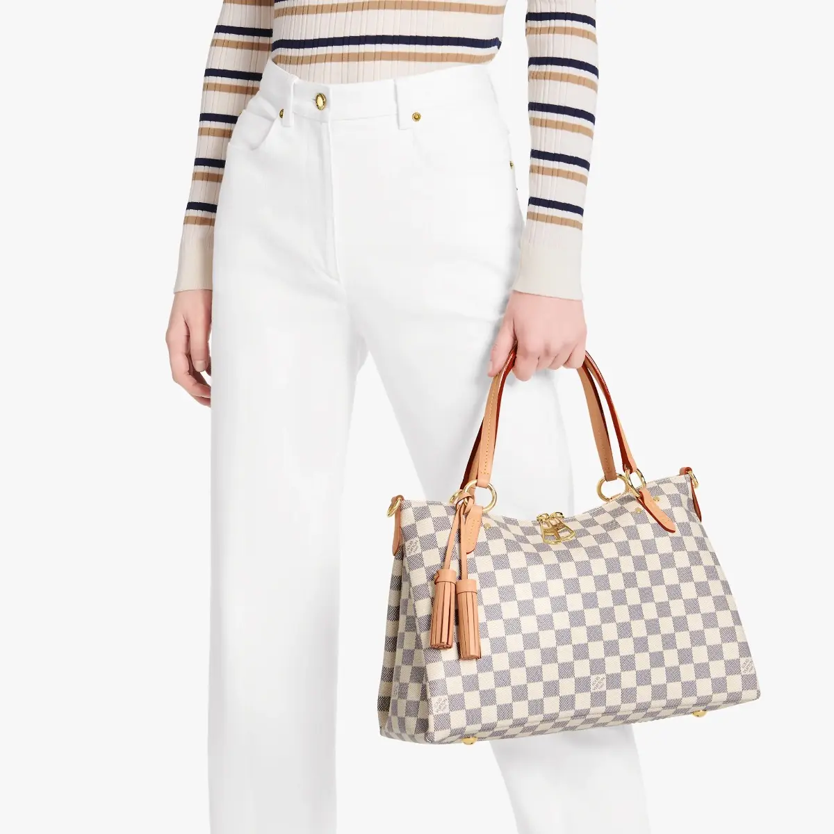 damier azur lymington zipped tote n40022 3