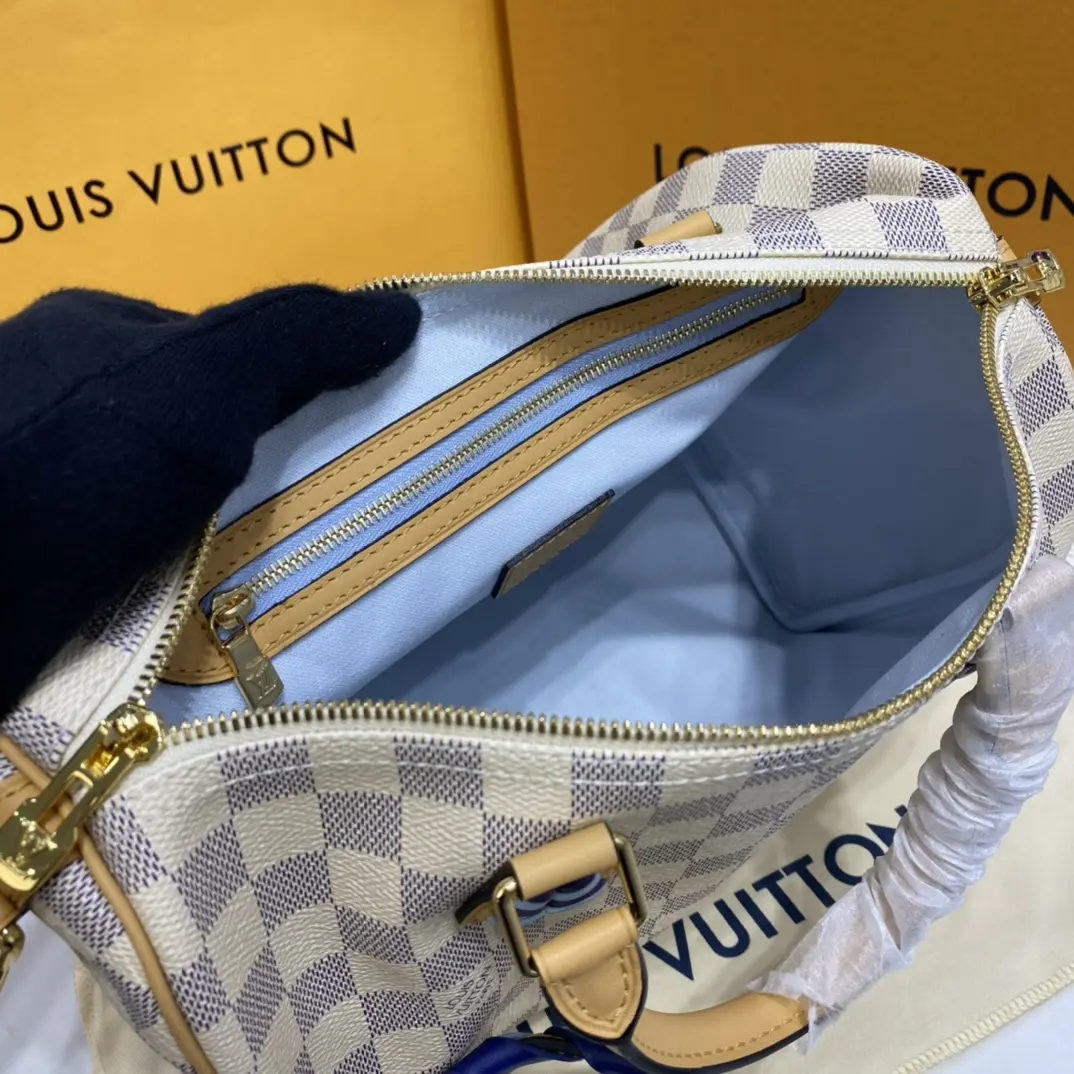 damier azur speedy bandouliere 30 n50054 9